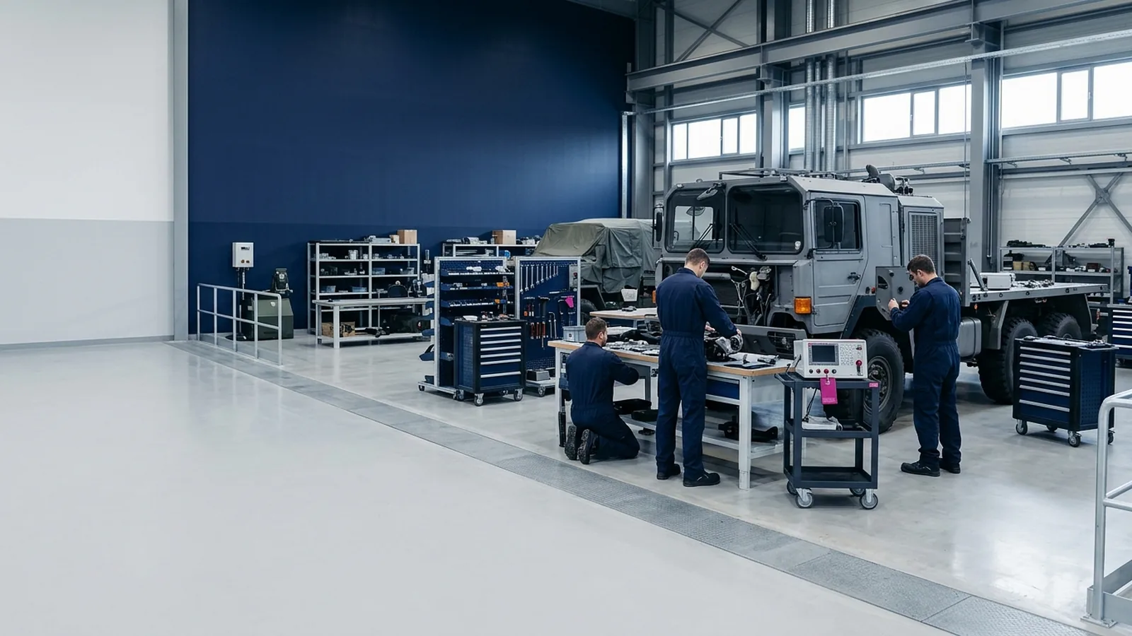 Hangar de manutenção de equipamentos de defesa