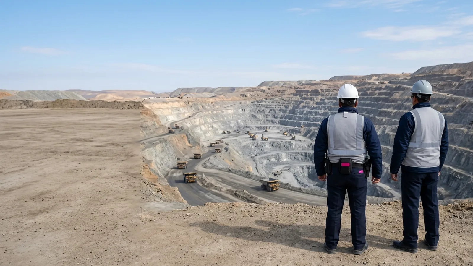 Operação de mineração a céu aberto